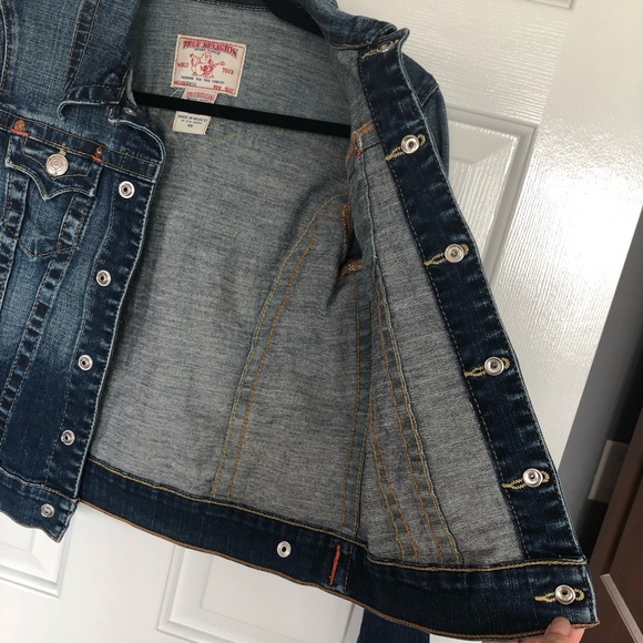 True Religion Dark Blue Denim Jacket XS - Picture 3 of 6